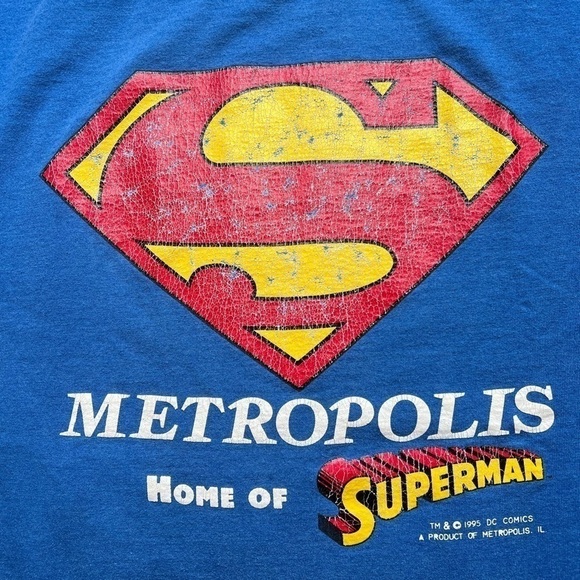 Vintage 1995 single stitch DC comics Superman T shirt size L - Picture 3 of 4